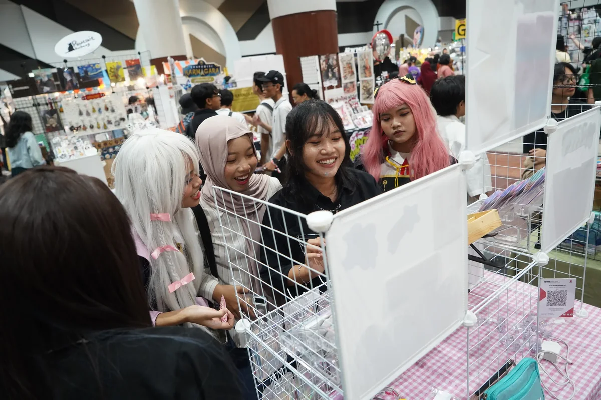 Suasana ruang pameran Chibicon dipenuhi pengunjung